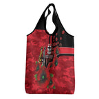 St Saints ANZAC Personalised Grocery Bag Lest We Forget Poppy Camo