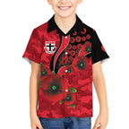 St Saints ANZAC Personalised Hawaiian Shirt Lest We Forget Poppy Camo