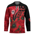 St Saints ANZAC Personalised Hockey Jersey Lest We Forget Poppy Camo