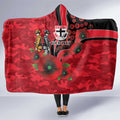 St Saints ANZAC Personalised Hooded Blanket Lest We Forget Poppy Camo