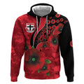St Saints ANZAC Personalised Hoodie Lest We Forget Poppy Camo