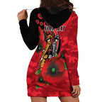 St Saints ANZAC Personalised Hoodie Dress Lest We Forget Poppy Camo