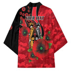 St Saints ANZAC Personalised Kimono Lest We Forget Poppy Camo