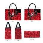 St Saints ANZAC Personalised Leather Bag Lest We Forget Poppy Camo