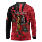 St Saints ANZAC Personalised Long Sleeve Polo Shirt Lest We Forget Poppy Camo