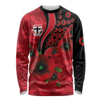 St Saints ANZAC Personalised Long Sleeve Shirt Lest We Forget Poppy Camo