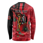 St Saints ANZAC Personalised Long Sleeve Shirt Lest We Forget Poppy Camo