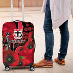 St Saints ANZAC Personalised Luggage Cover Lest We Forget Poppy Camo