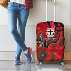 St Saints ANZAC Personalised Luggage Cover Lest We Forget Poppy Camo