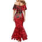 St Saints ANZAC Personalised Mermaid Dress Lest We Forget Poppy Camo