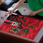 St Saints ANZAC Personalised Puzzle Lest We Forget Poppy Camo