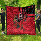 St Saints ANZAC Personalised Quilt Lest We Forget Poppy Camo