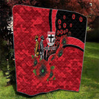 St Saints ANZAC Personalised Quilt Lest We Forget Poppy Camo