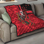 St Saints ANZAC Personalised Quilt Lest We Forget Poppy Camo