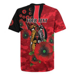 St Saints ANZAC Personalised Rugby Jersey Lest We Forget Poppy Camo