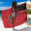 St Saints ANZAC Personalised Sarong Lest We Forget Poppy Camo