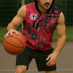 St Saints ANZAC Personalised Sleeveless Zip Hoodie Lest We Forget Poppy Camo