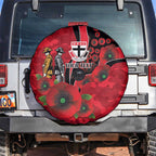 St Saints ANZAC Personalised Spare Tire Cover Lest We Forget Poppy Camo