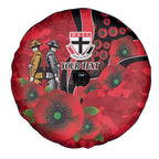 St Saints ANZAC Personalised Spare Tire Cover Lest We Forget Poppy Camo