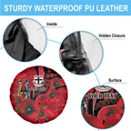 St Saints ANZAC Personalised Spare Tire Cover Lest We Forget Poppy Camo