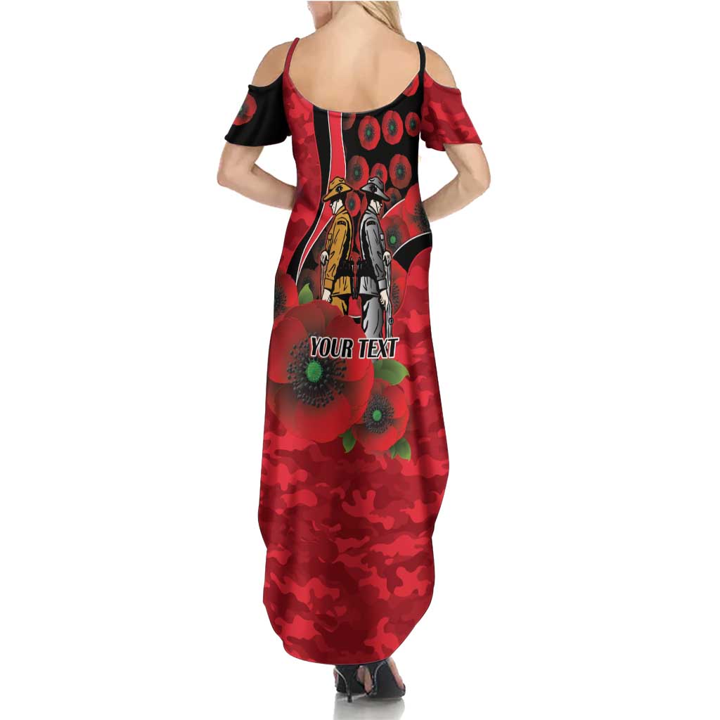 St Saints ANZAC Personalised Summer Maxi Dress Lest We Forget Poppy Camo