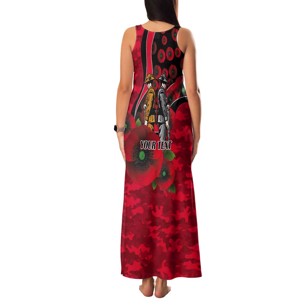 St Saints ANZAC Personalised Tank Maxi Dress Lest We Forget Poppy Camo