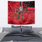 St Saints ANZAC Personalised Tapestry Lest We Forget Poppy Camo