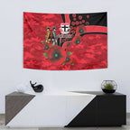 St Saints ANZAC Personalised Tapestry Lest We Forget Poppy Camo