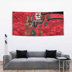 St Saints ANZAC Personalised Tapestry Lest We Forget Poppy Camo