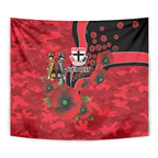 St Saints ANZAC Personalised Tapestry Lest We Forget Poppy Camo