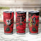 St Saints ANZAC Personalised Tumbler Cup Lest We Forget Poppy Camo