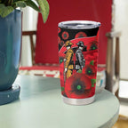 St Saints ANZAC Personalised Tumbler Cup Lest We Forget Poppy Camo