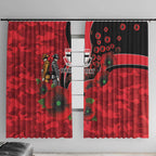 St Saints ANZAC Personalised Window Curtain Lest We Forget Poppy Camo