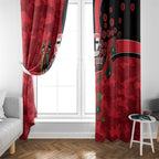 St Saints ANZAC Personalised Window Curtain Lest We Forget Poppy Camo