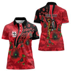 St Saints ANZAC Personalised Women Polo Shirt Lest We Forget Poppy Camo