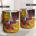 West Eagles ANZAC Personalised Laundry Basket Lest We Forget Poppy Camo