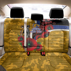 West Eagles ANZAC Personalised Back Car Seat Cover Lest We Forget Poppy Camo