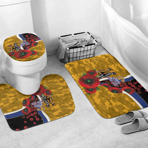 West Eagles ANZAC Personalised Bathroom Set Lest We Forget Poppy Camo