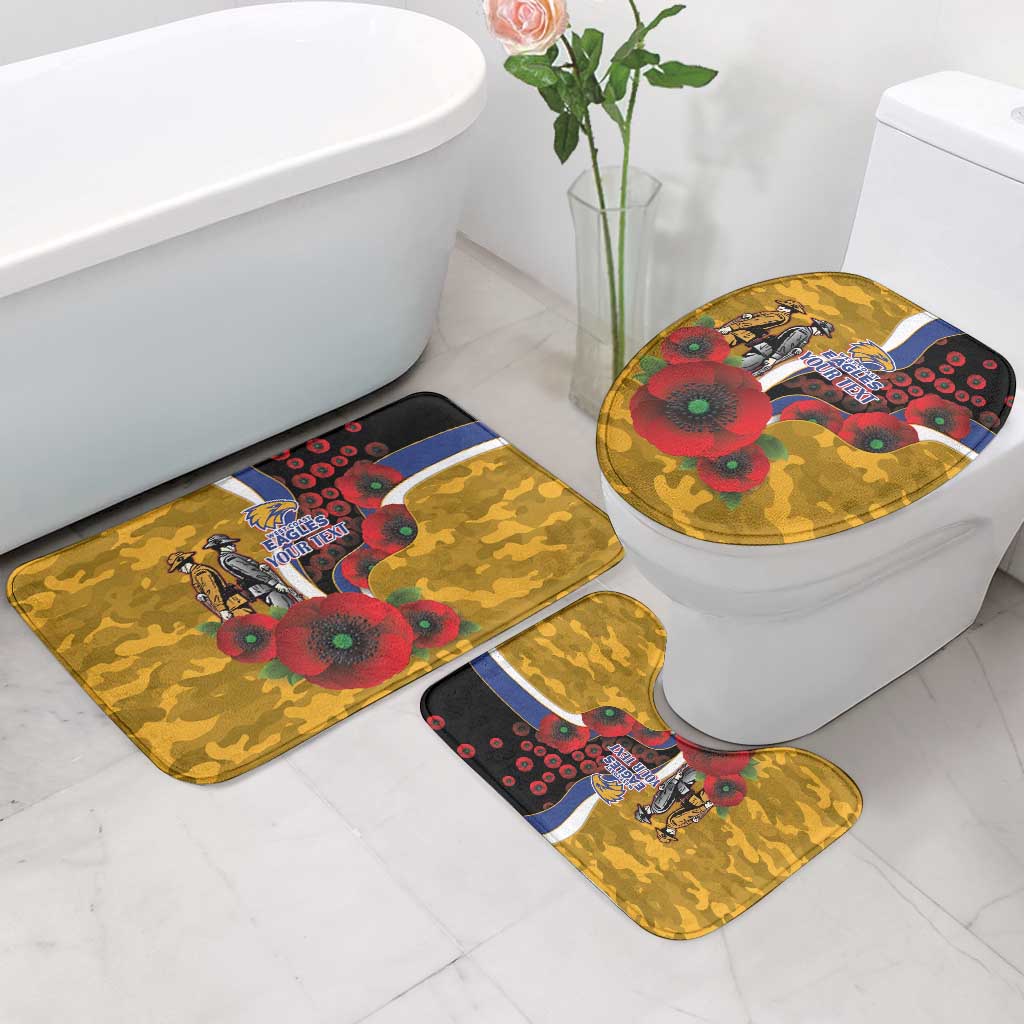 West Eagles ANZAC Personalised Bathroom Set Lest We Forget Poppy Camo