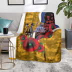 West Eagles ANZAC Personalised Blanket Lest We Forget Poppy Camo