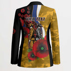 West Eagles ANZAC Personalised Blazer Lest We Forget Poppy Camo