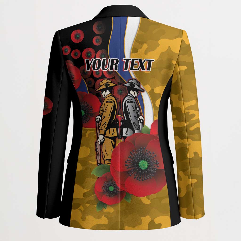 West Eagles ANZAC Personalised Blazer Lest We Forget Poppy Camo