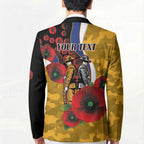 West Eagles ANZAC Personalised Blazer Lest We Forget Poppy Camo