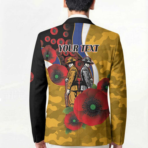 West Eagles ANZAC Personalised Blazer Lest We Forget Poppy Camo