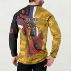 West Eagles ANZAC Personalised Button Sweatshirt Lest We Forget Poppy Camo