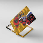 West Eagles ANZAC Personalised Canvas Wall Art Lest We Forget Poppy Camo