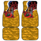 West Eagles ANZAC Personalised Car Mats Lest We Forget Poppy Camo