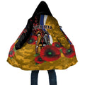 West Eagles ANZAC Personalised Cloak Lest We Forget Poppy Camo