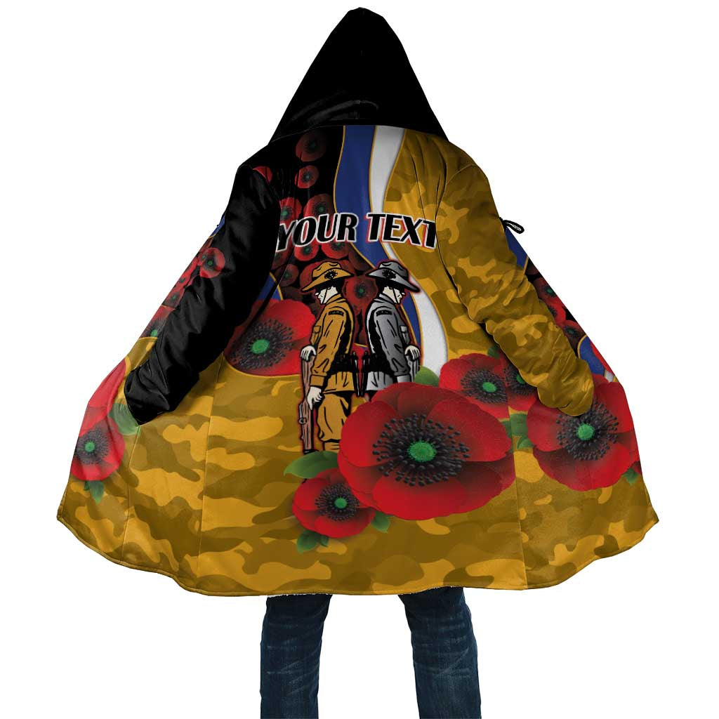 West Eagles ANZAC Personalised Cloak Lest We Forget Poppy Camo