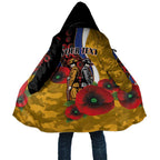 West Eagles ANZAC Personalised Cloak Lest We Forget Poppy Camo